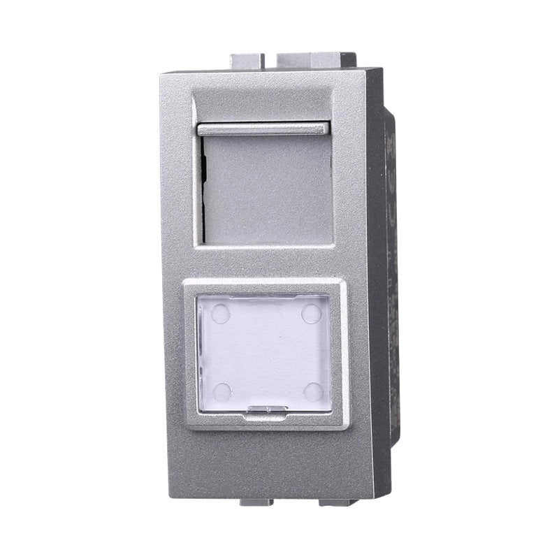 Connettore Rete Presa Dati RJ45 CAT6 Colore GRIGIO Compatibile Con Bticino Living International