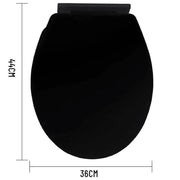 Trade Shop - Copriwater Universale Standard In Plastica Super Resistente 44x36cm Colore Nero -