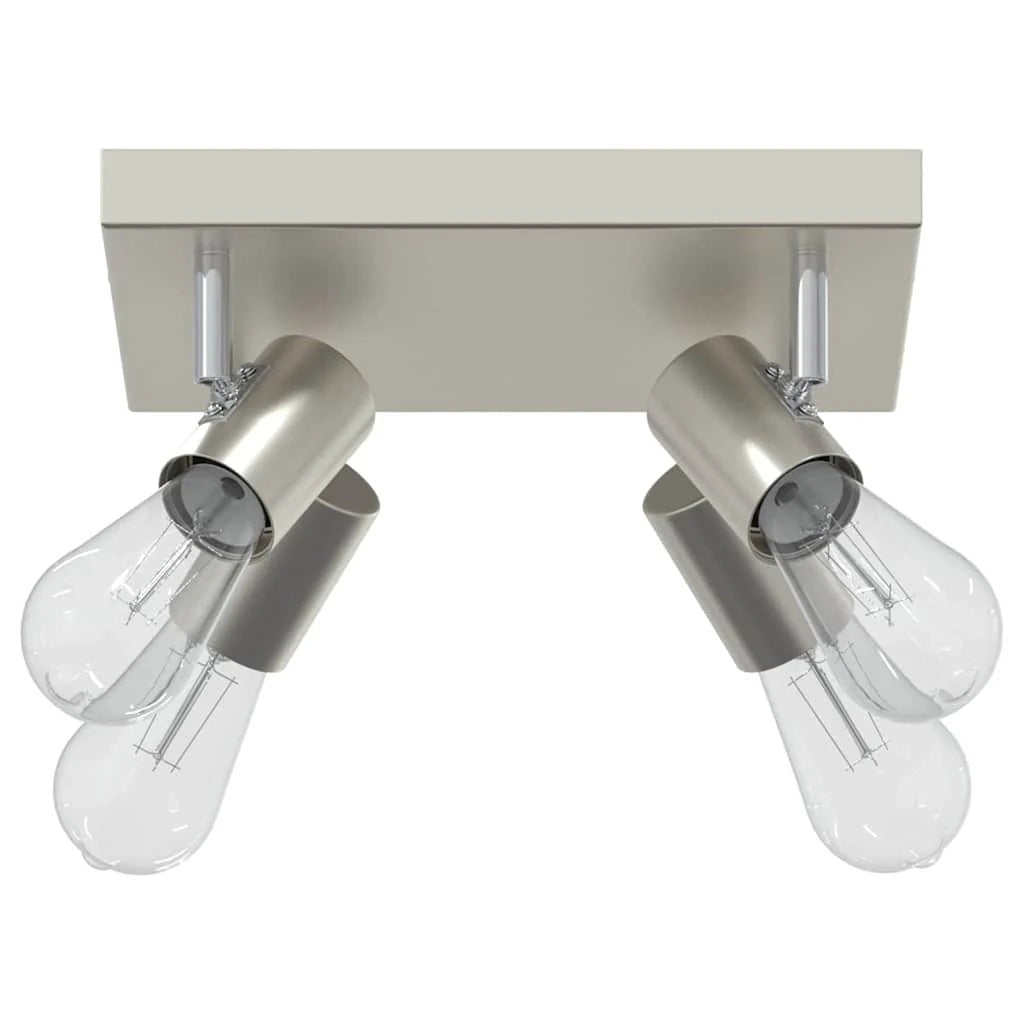 Faretto da soffitto moderno orientabile 26,5 x 26 x 11,5 cm interno chic finitura in metallo nichel opaco 02_0058296