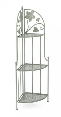 Scaffale Angolare 49x33x126 cm Harriet in Acciaio Salvia