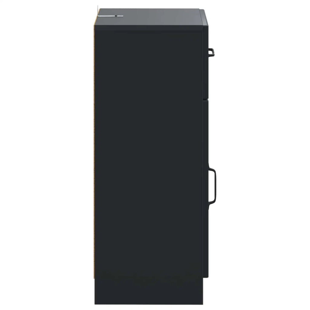 Mobiletto da Bagno UTRECHT Nero 30 x 31 x 77 cm 897706