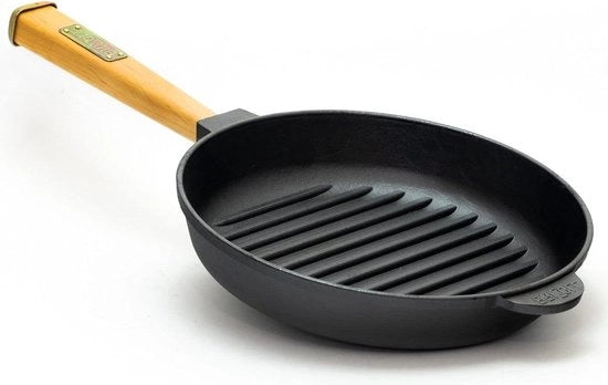 Pentola in acciaio inox da steak 26 cm a rullo - adatto per gas, griglia, forno e induzione