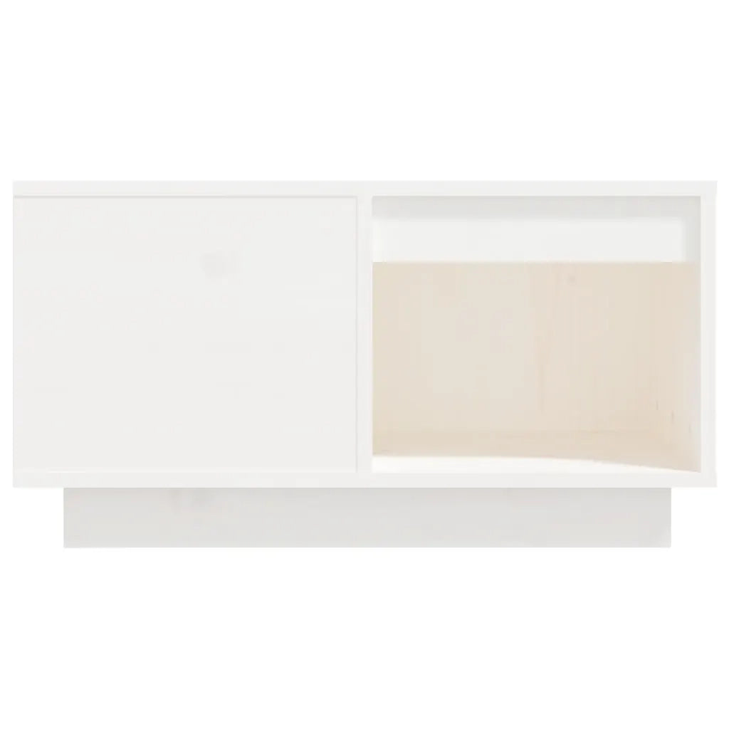 Tavolino da salotto | Tavolino da caff¨¨ | Tavolino da Soggiorno Bianco 60x61x32,5 cm Legno Massello di Pino