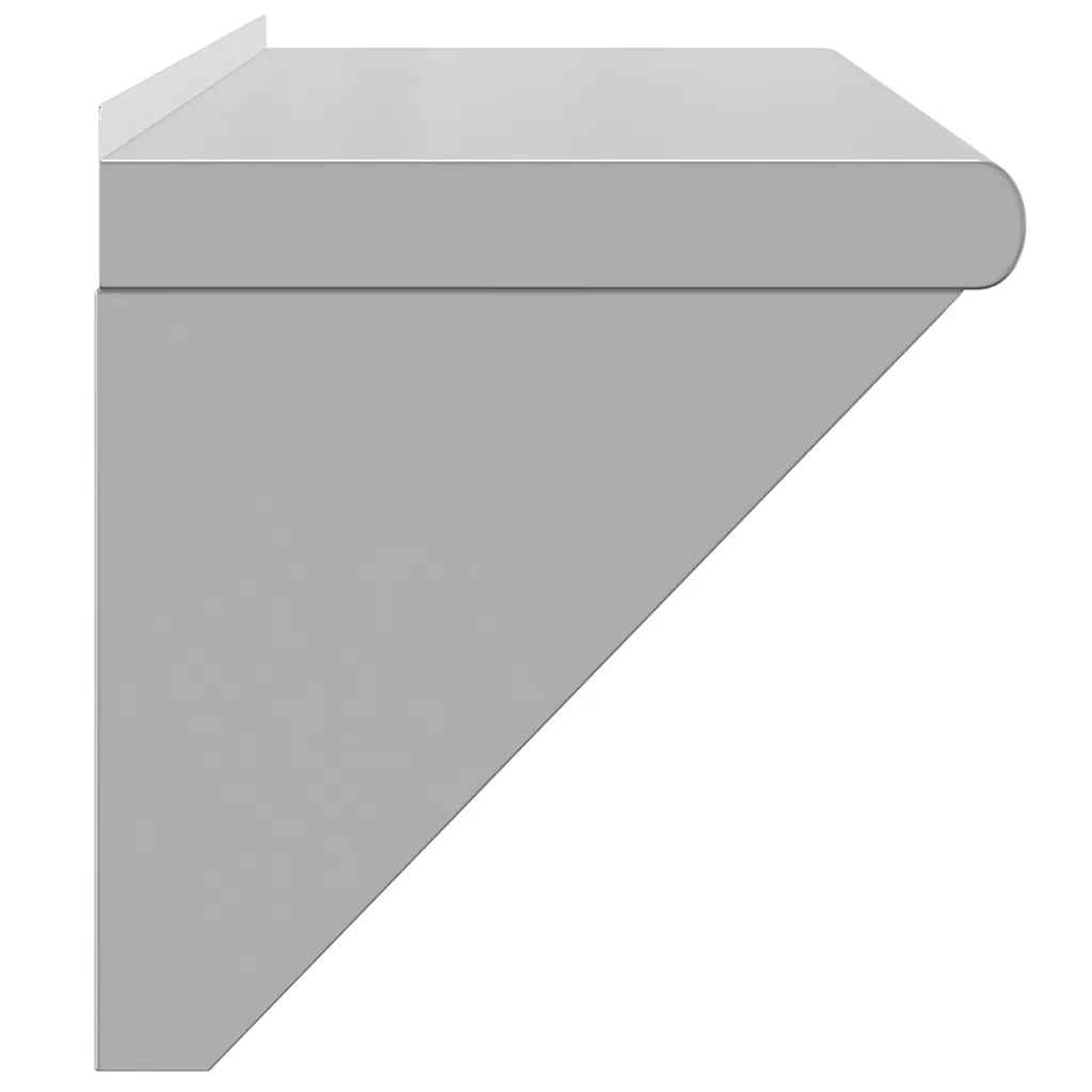 Mensola a Muro | Mensola a parete 100x30x31 cm Argento in Acciaio Inossidabile