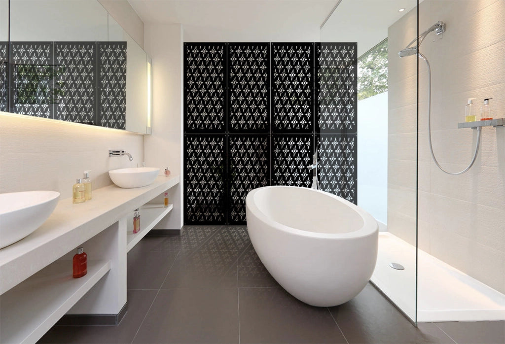 ZED - Pannello in PVC traforato - Parasole Colore: nero, Misura: 47x94 cm
