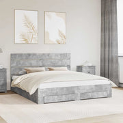 Struttura del letto con cassetto Grigio cemento 180 x 200 cm 3411946