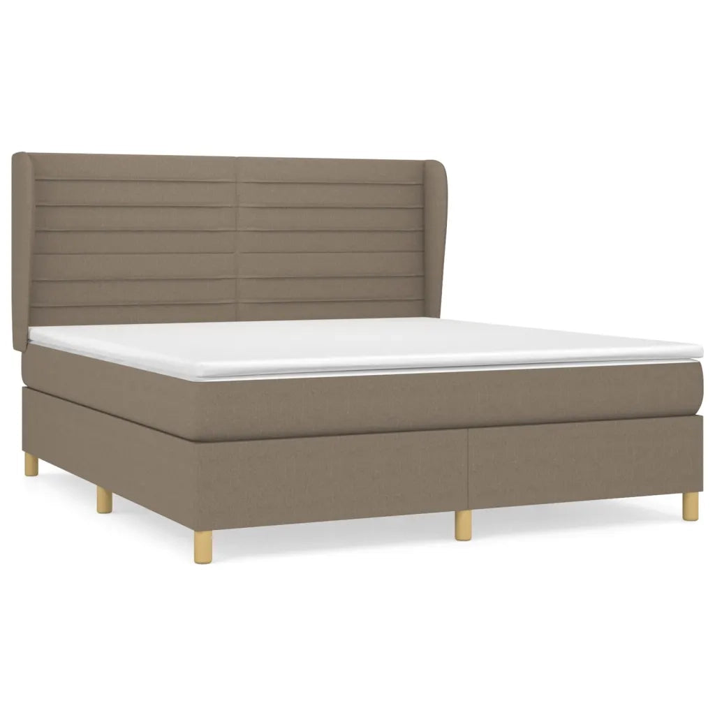Giroletto a Molle con Materasso Tortora 160x200 cm in Tessuto 3128617