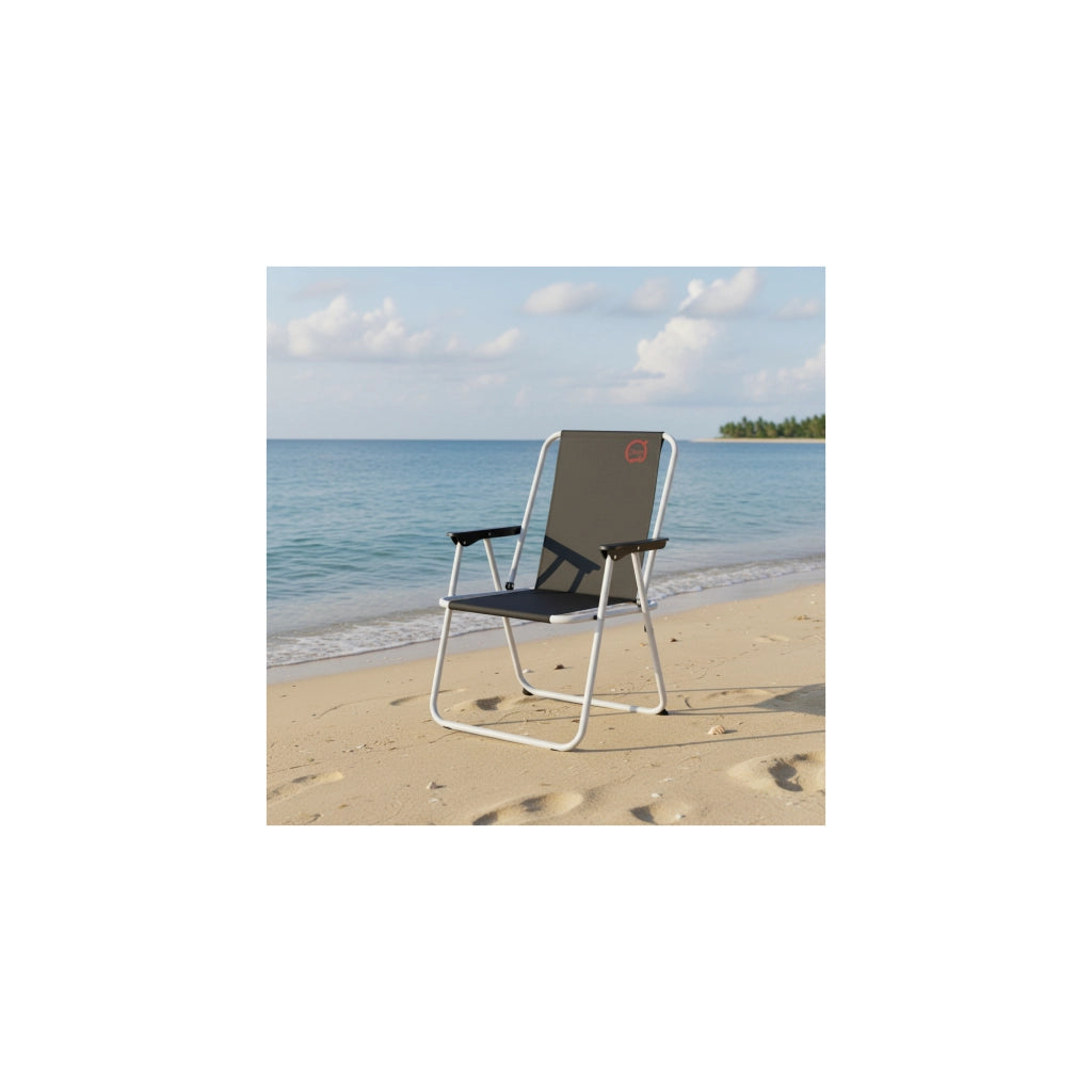 Set di 2 poltroncine da campeggio pieghevoli Piccolo - O'Camp - Nero - Dimensioni: 57 x 55 x 80 cm