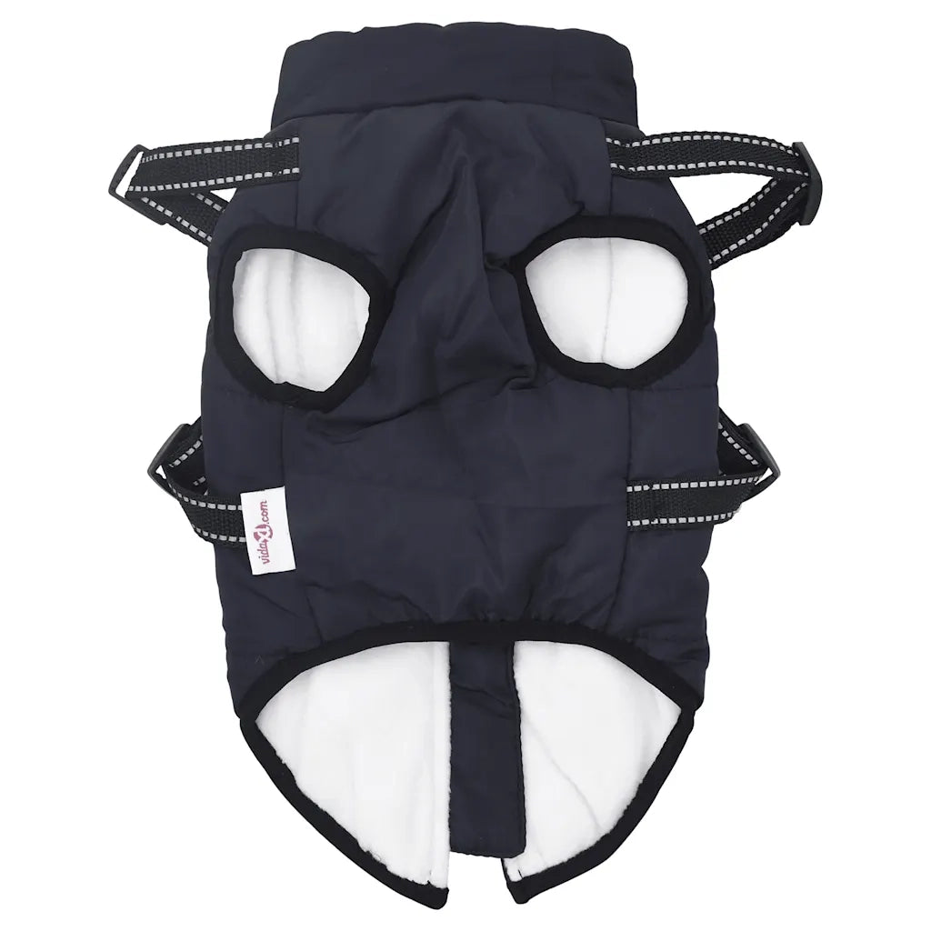 Cappotto Cani Imbracatura Impermeabile Riflettente Blu Navy L24