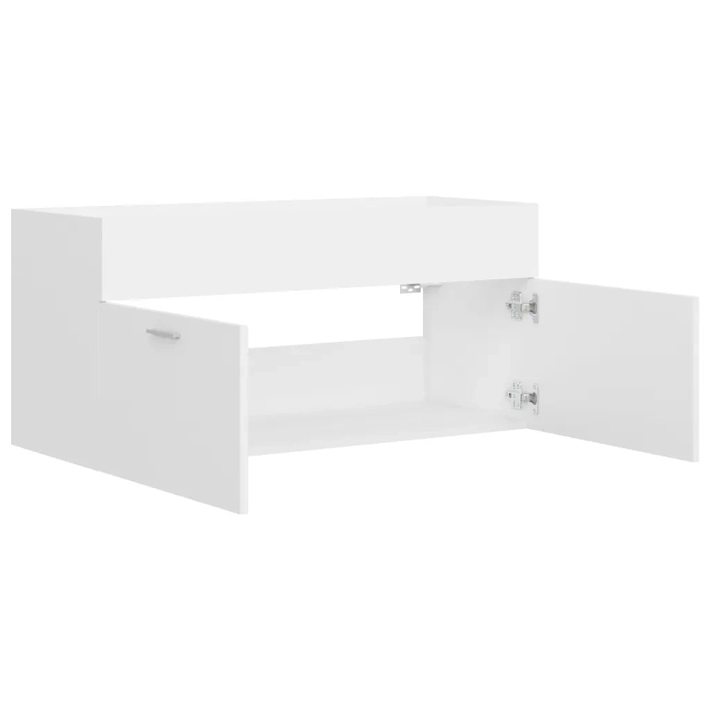 Mobile Lavabo Bianco 100x38,5x46 cm in Legno Multistrato 804674