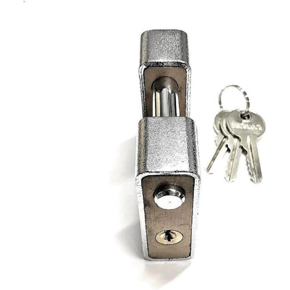 Trade Shop - Lucchetto Corazzato Antiscasso 90mm Con 3 Chiavi Antifurto Corazzato -