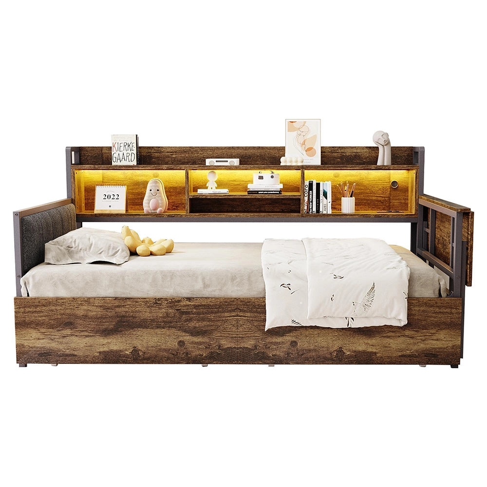Divano letto ferro 90x200cm?- Xylo - LED scrivania legno