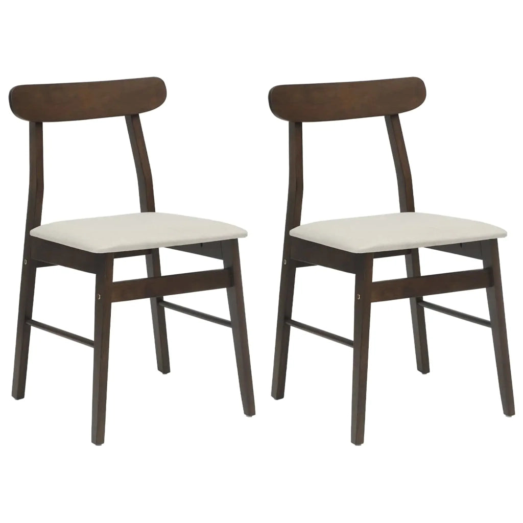 Sedia da pranzo 2 pcs Marrone Scuro e Chiaro