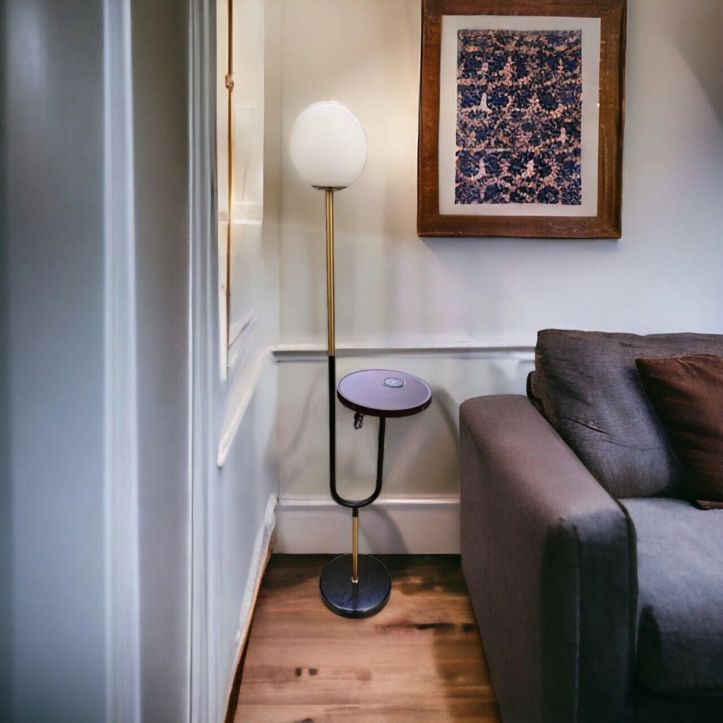 Lampada da terra a piantana con sfera attacco per lampade LED E27 design minimal