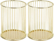 Penholder in metallo per trucco e organizzazione del bureau con 2 pezzi Goud, ideale per ufficio e scuola