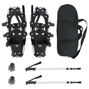 Racchette da neve 3 in 1 con bastoni da trekking Argento e Nero CFW8721120