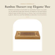 Tavolo per il tè elegante in bambù - doppia lastra - cerimonia del tè Gongfu - duraturo - decorativo - 27x14,2x3cm - vassoio per il tè