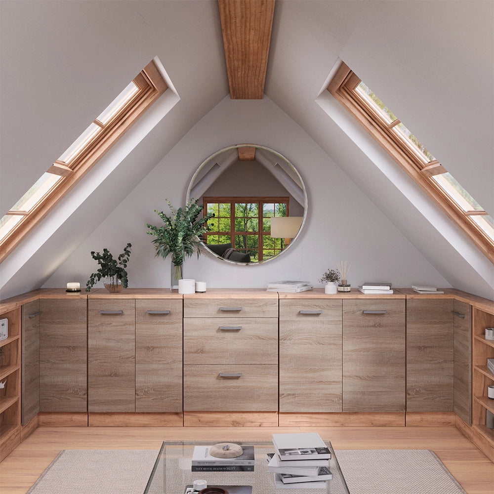 Mobile per mansarda Rion Sonoma/Rovere dorato 60 x 83.8 cm senza inclinazione con 2 ante Vicco