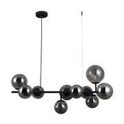 Lampadario Italux Frontera moderno nero satinato 10xG9