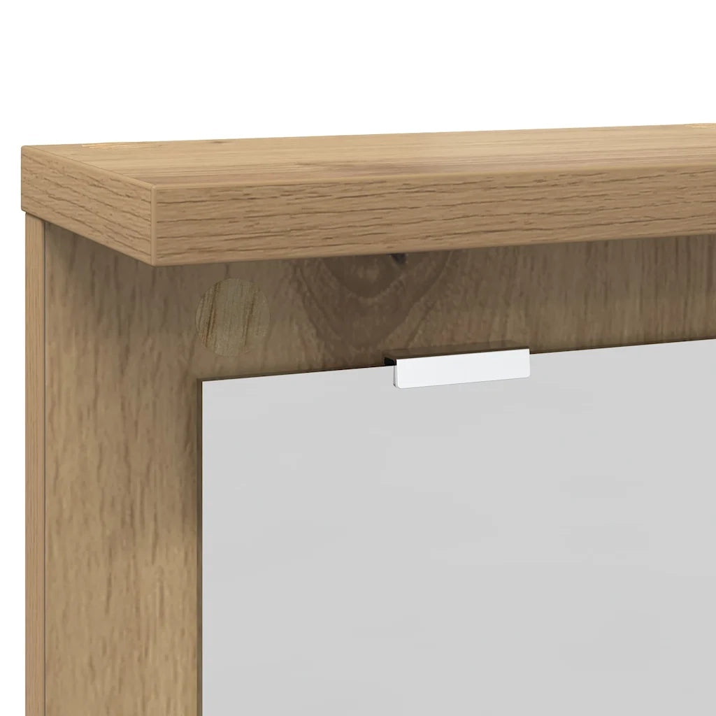 vidaXL Appendiabiti a muro rovere artigianale 85 x 10 x 45 cm