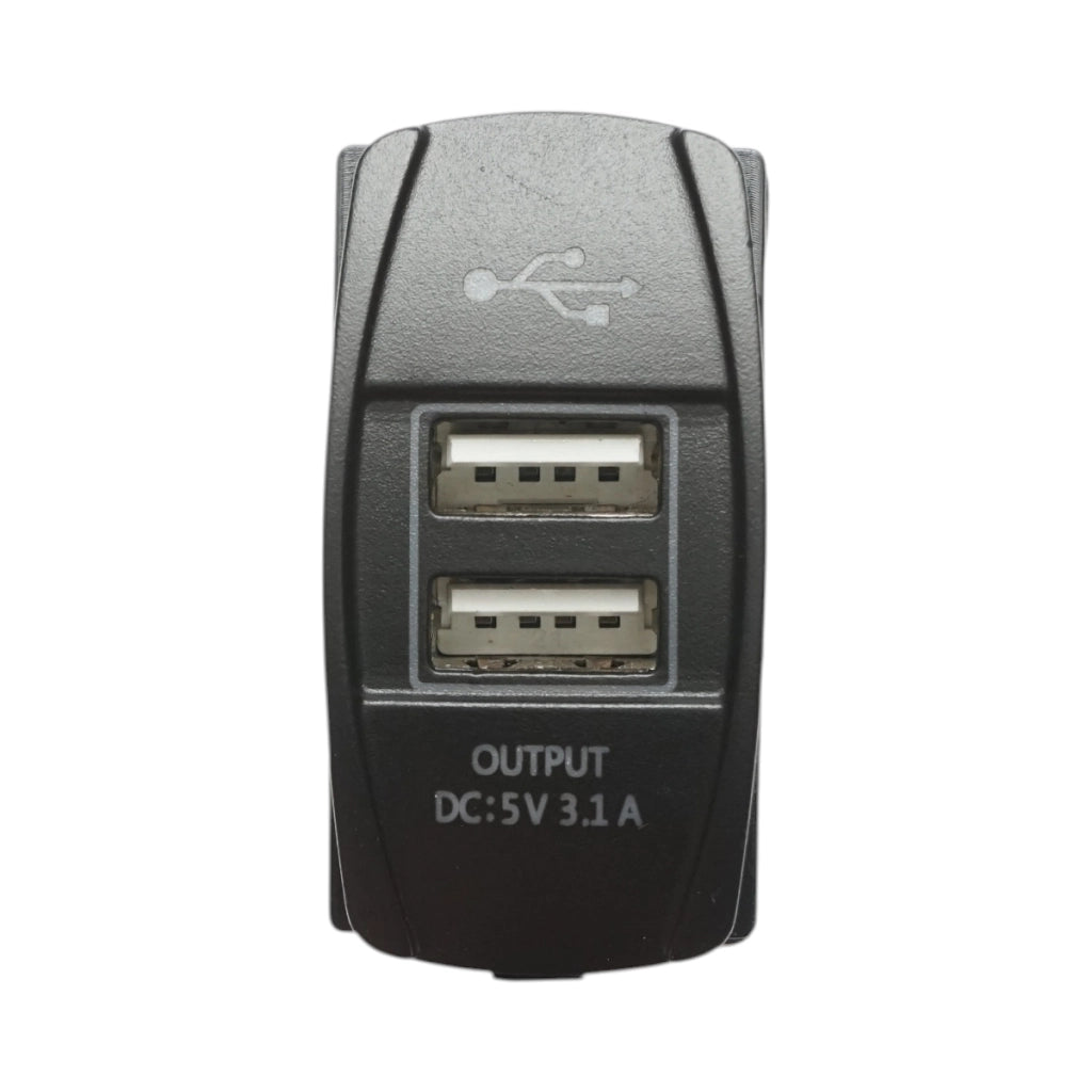 Caricabatterie per presa accendisigari da auto 12V/24V, 2xUSB 5V/3.1A DC