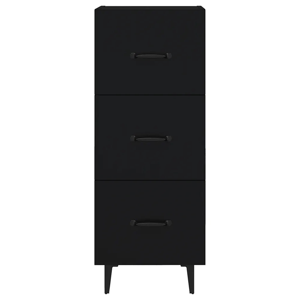 Credenza | Madia | Buffet da pranzo | Armadio da pranzo Nero 34,5x34x90 cm in Legno Multistrato
