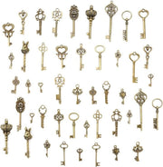Decorazione per chiavi - chiavi antiche - chiave a forma di scheletro extra grande - oro antico - ciondolo per chiavi - argento retro antico - miscela per gioielleria artigianale - Acciaio inox - HTML - contenuto.