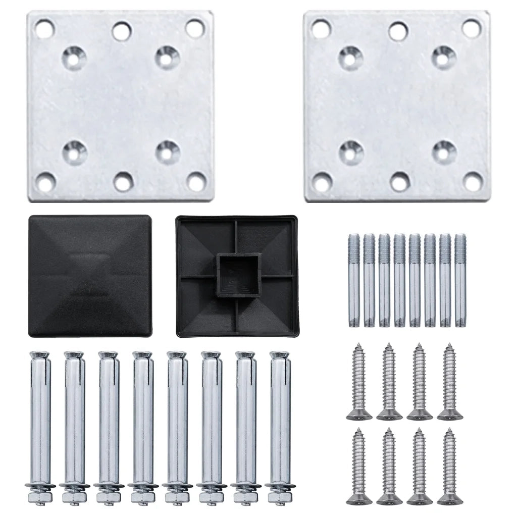 Set Pannello di Recinzione Grigio 699x186 cm in WPC 3211833