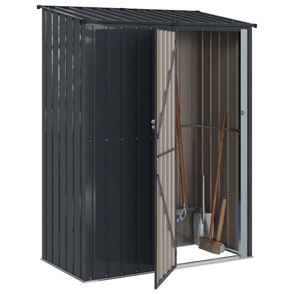 Casette da giardino Antracite 153,5 x 86 x 200 cm Metallo