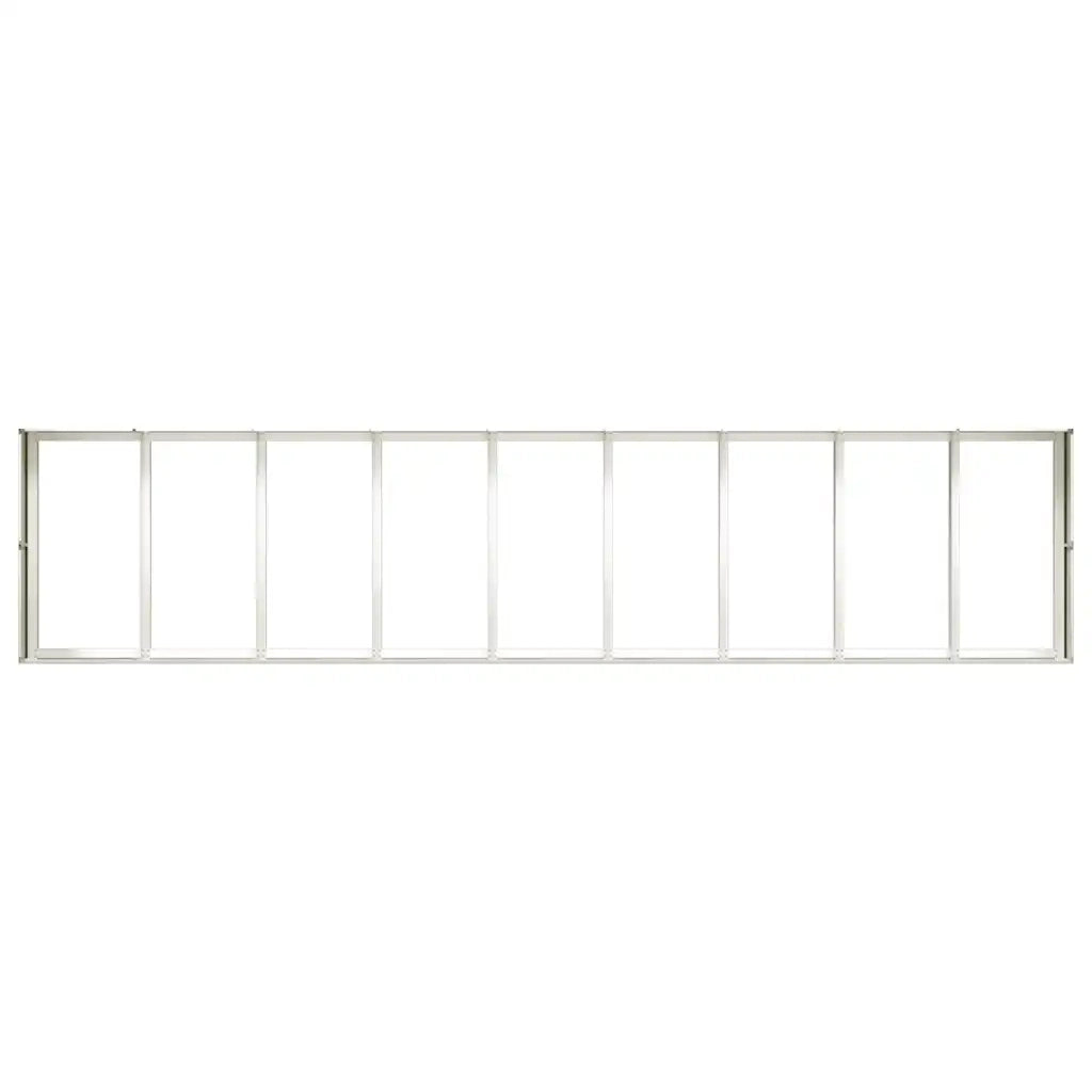 Fioriera | Cassetta per fiori | Vaso Bianca 360x80x40 cm in Acciaio