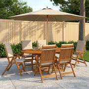 Set da pranzo da giardino 7 pezzi Naturale 3434488