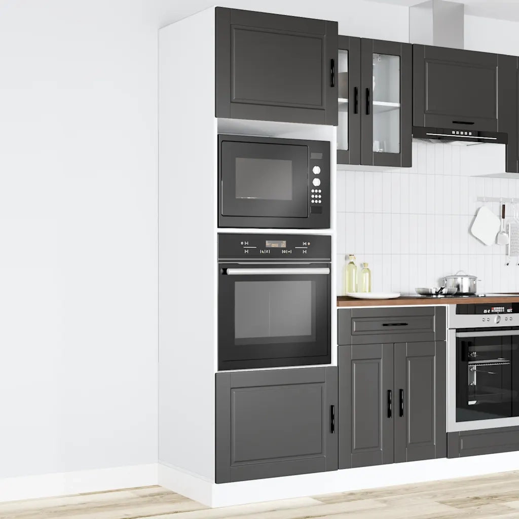Armadi Forno 2 pz Porto Neri in Legno Multistrato 3315052