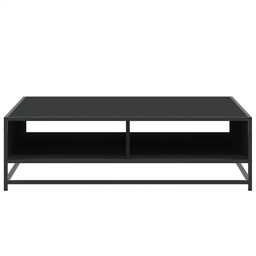 vidaXL Tavolino Nero 100x100x30 cm Legno in Truciolato e Metallo