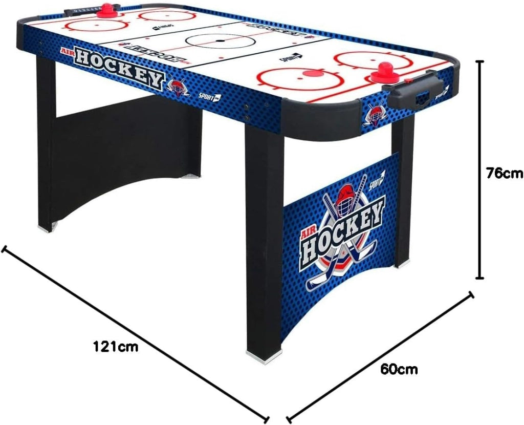 EIC Sport One Air Hockey Arena - Gioco con gambe elettrico, con 2 manopole e 2 dischi inclusi, segnapunti integrato, BLU