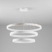CRISEIDE S/3 - LAMPADARIO A SOSPENSIONE BIANCO A LED 3 CERCHI 3000K 6900LM 125W(35W+40W+50W) DIMMERABILE