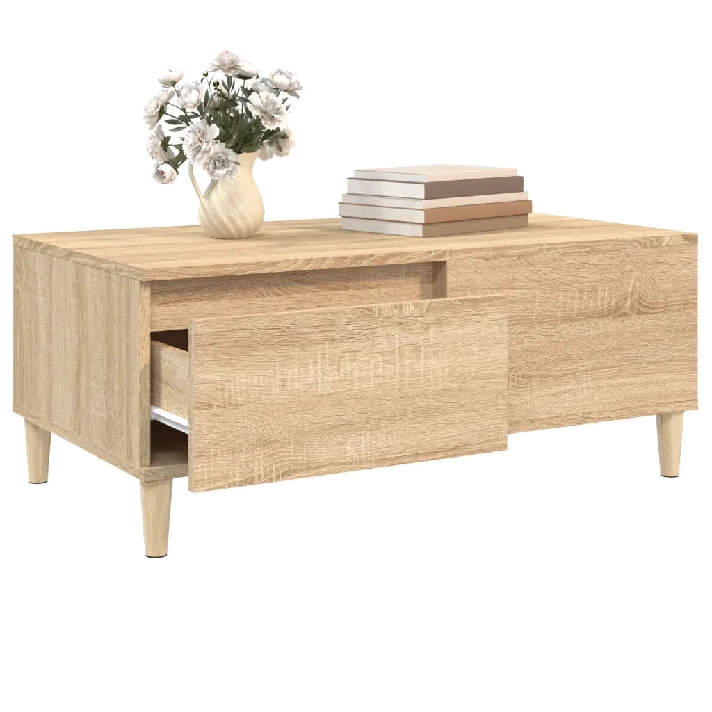 Tavolino Salotto-Tavolino da soggiorno-Tavolo Rovere Sonoma 90x50x36,5 cm Legno Multistrato 235107