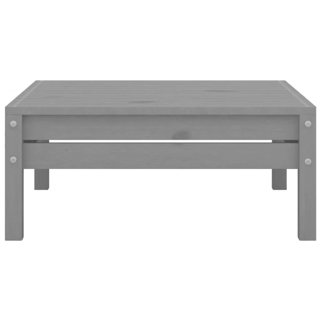 Set Divani da Giardino 4 pz Grigio in Legno Massello di Pino 806619