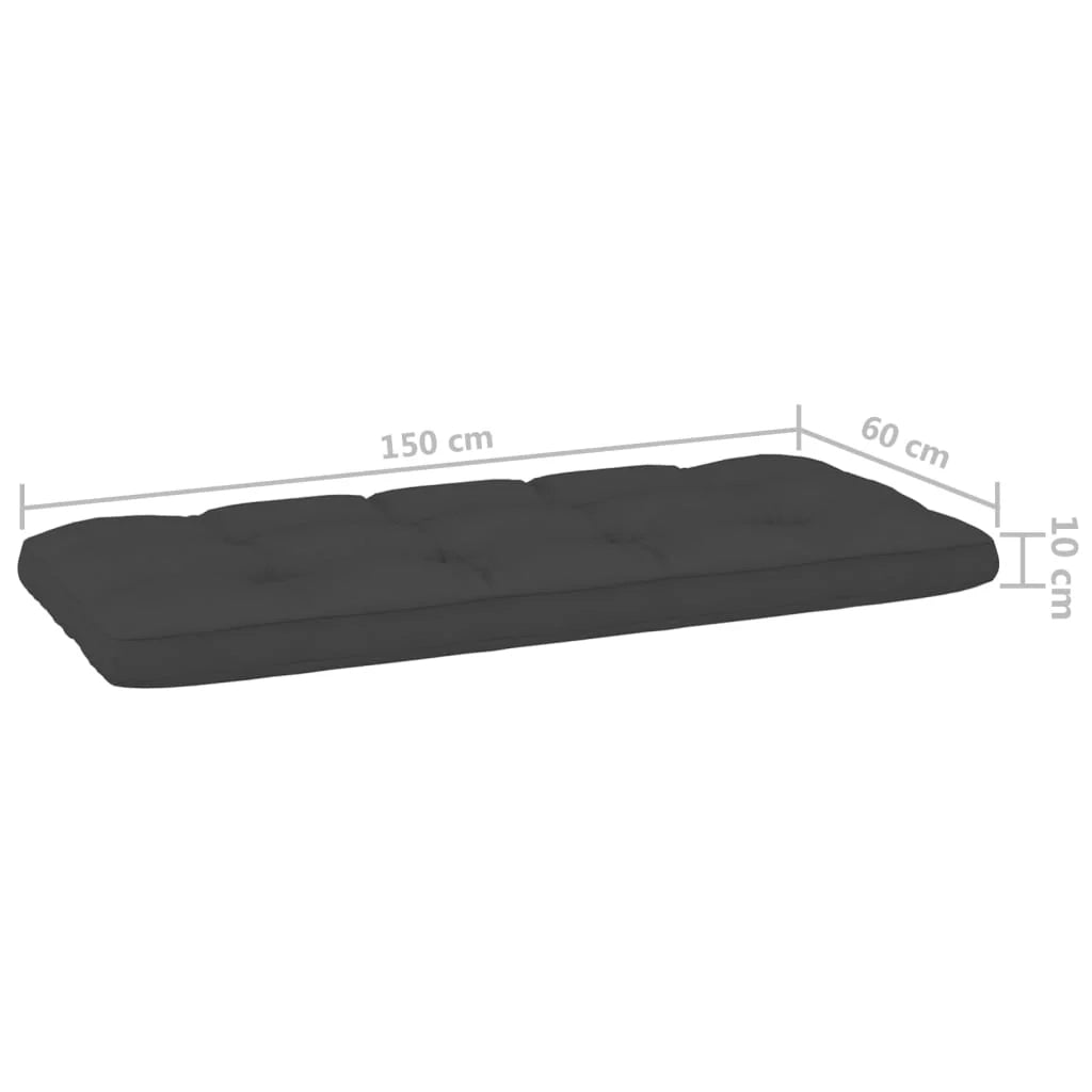 Panca da giardino mobili da esterno per patio mobili da terrazza con cuscini antracite 179 x 76 x 76 cm pino impregnato 02_0011627
