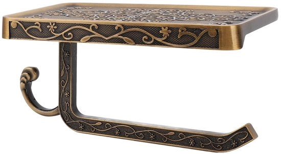 Supporto per carta igienica con piastra - Lega di alluminio - Montaggio a muro - Leggero - Costruzione robusta - Design elegante - Accessorio per la stanza da bagno
