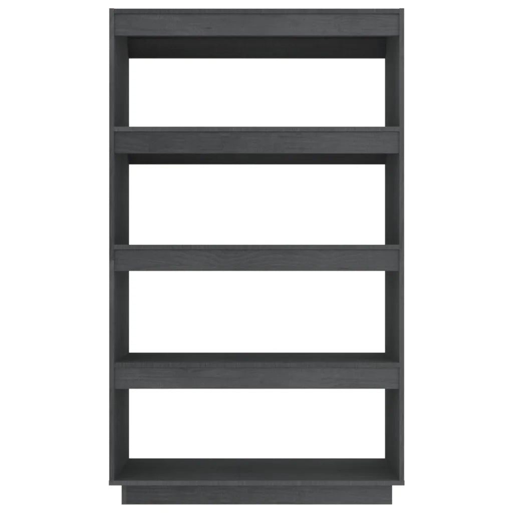 Libreria/Divisorio Grigio 80x35x135 cm Legno Massello di Pino 810891