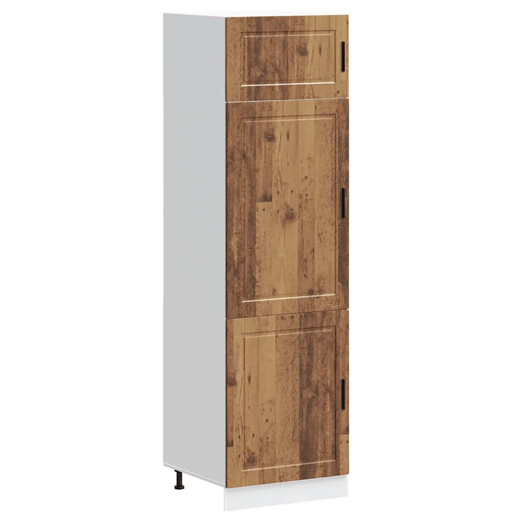 Armadio da Cucina-Credenza da Cucina Porto Legno Antico in Legno Multistrato