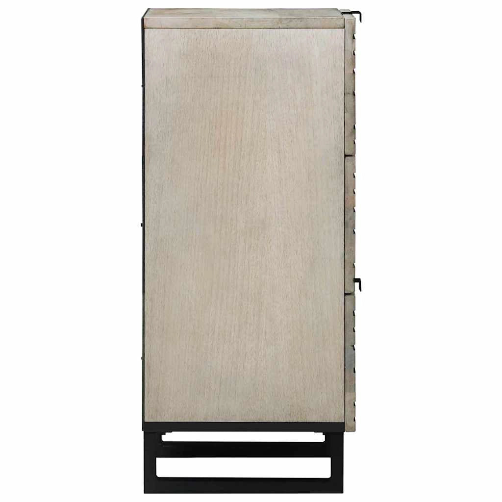 Credenza moderna e pratica 40 x 33 x 75 cm realizzata in legno massello di mango nero 02_0057782