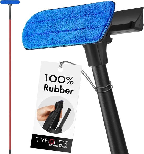 Aspirapolvere 2 in 1 con Finestra di Pulizia Esterna Riscattabile | Anti-Ruggine | Spatola in Gomma Resistentente alle Scalfitture per una Lucente Durata