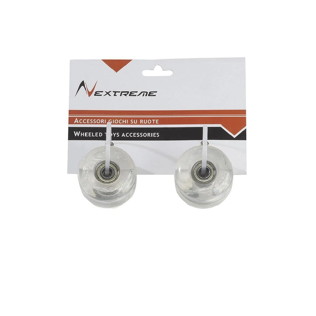 Coppia ruote trasparenti 50x36mm PU con cuscinetti ABEC7 per skateboard con