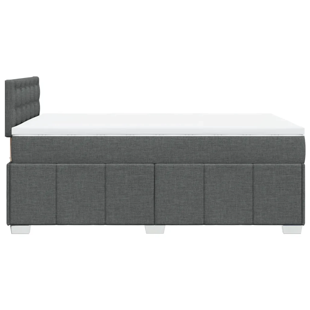 Giroletto a Molle con Materasso Grigio Scuro 120x200 cm Tessuto 3289350