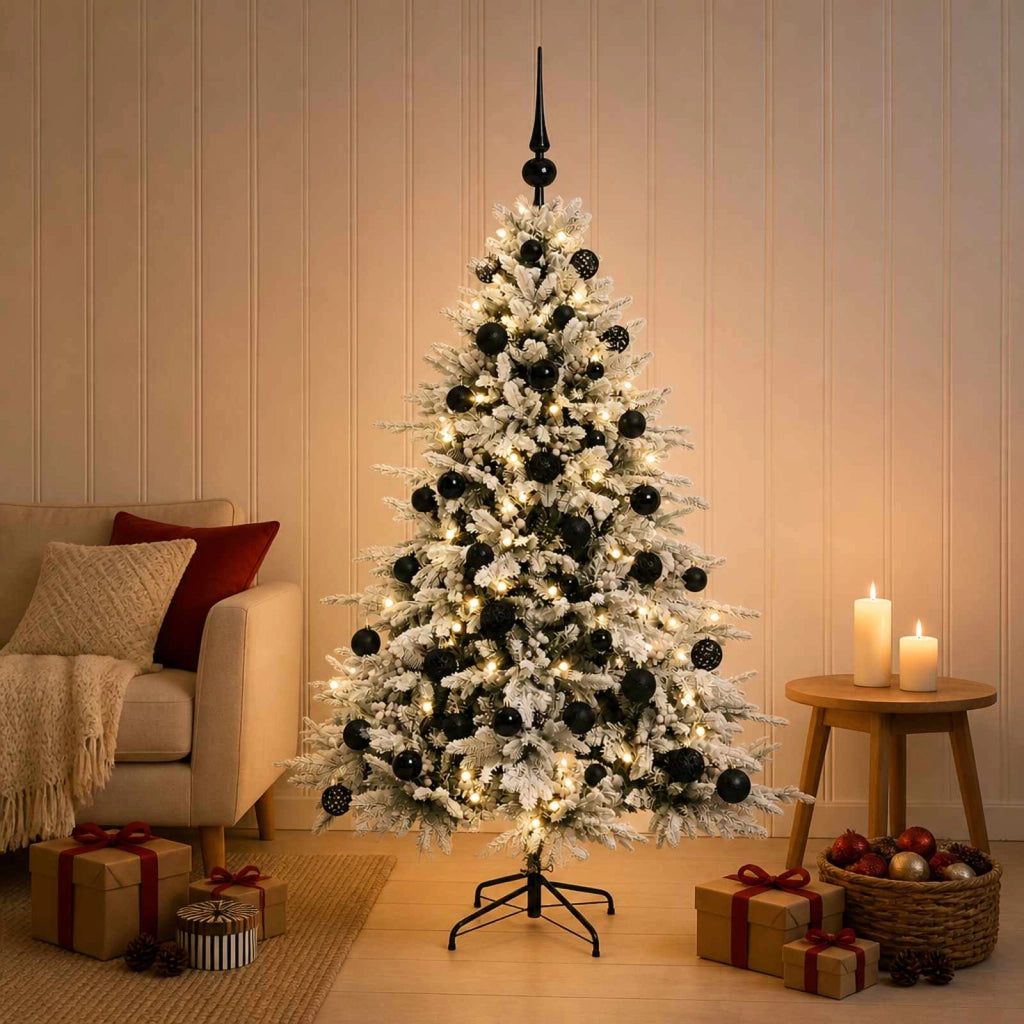 Albero di Natale artificiale con palline 150 cm 150 LED 3465584