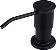 Dispensatore di Sapone Integrato con Testa di Pompa in Acciaio Inossidabile 304 - Dispensatore di Sapone per la Cucina con Bottiglia da 500ml e Bottiglia da 17oz - Tubo di Estensione per Sapone per la Cucina, Lotion per le Mani - Nero