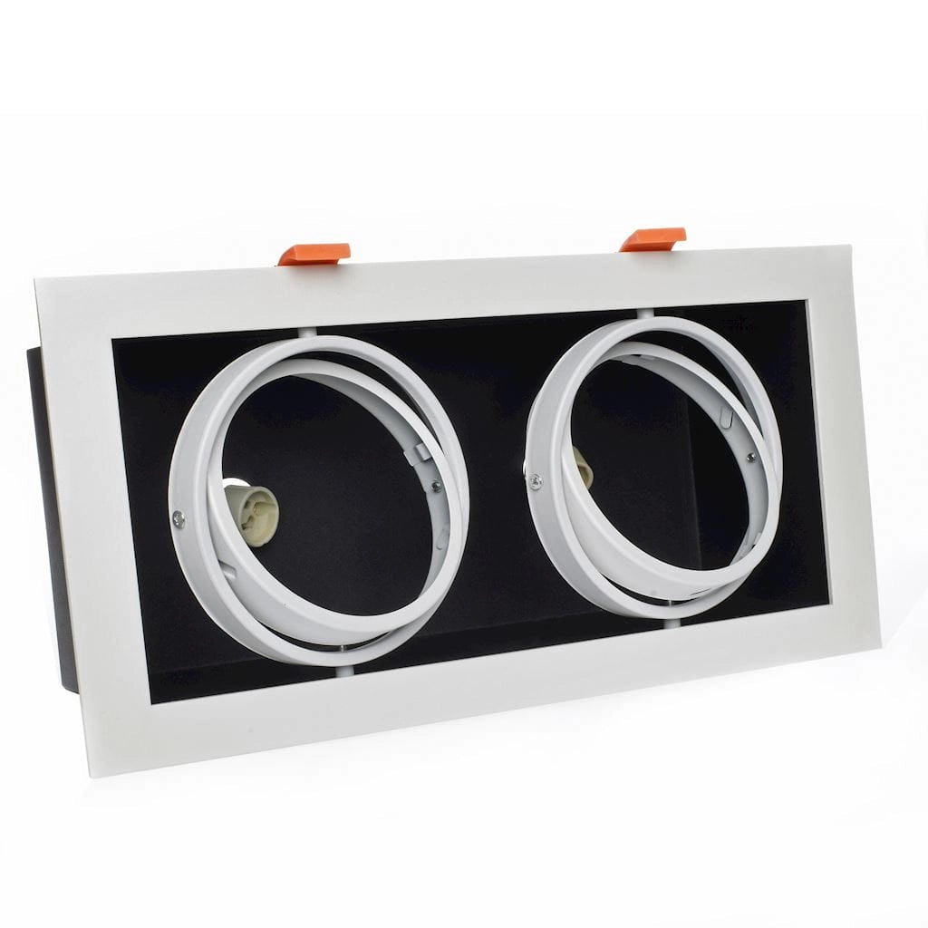 Faretto incasso soffitto Plaza bianco 2xAR111 GU10 Milagro