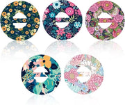 Allettamento plus - 25 Patch sensori, Disegni fiorali, Coperture autoadesive - Resistenti all'umidità e impermeabili - Sticker sensori a forma rotonda - Compatibile con Guardian