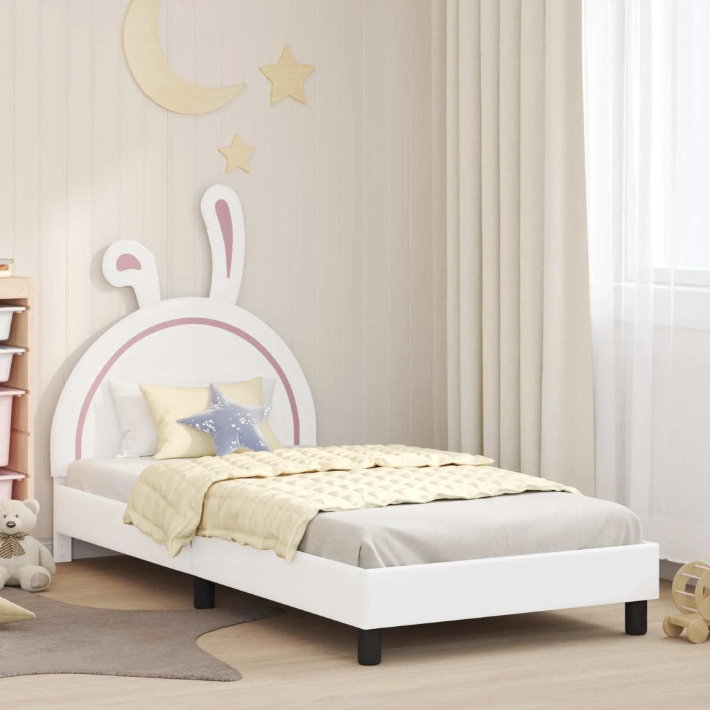 Struttura letto bambini con testata Bianco 90 x 200 cm PU